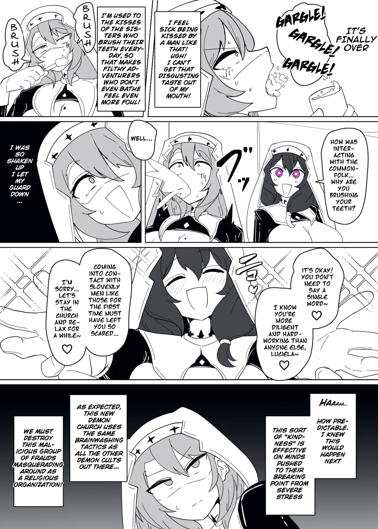 Matenshoku no Yakata 11 | The House of Evil Class Change 11 Demon Cultist Sister page 15 original parody - kissing transformation hentai manga - read online free