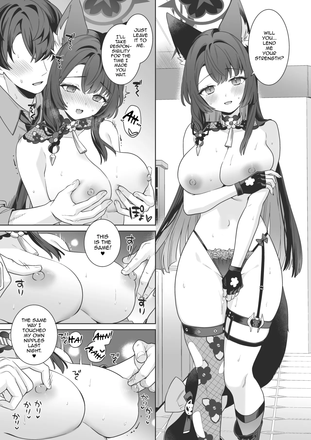 [NOMIYAGUMI (Ichinomiya)] Junjou ♥ Renjou Hatsujou Kitsune -4- | Pure ♥ Lovestruck Fox in Heat -4- (Blue Archive) [English] [mysterymeat3] [Digital] page 32 featuring sensei blue archive parody - big breasts multi-work series hentai manga - read online free