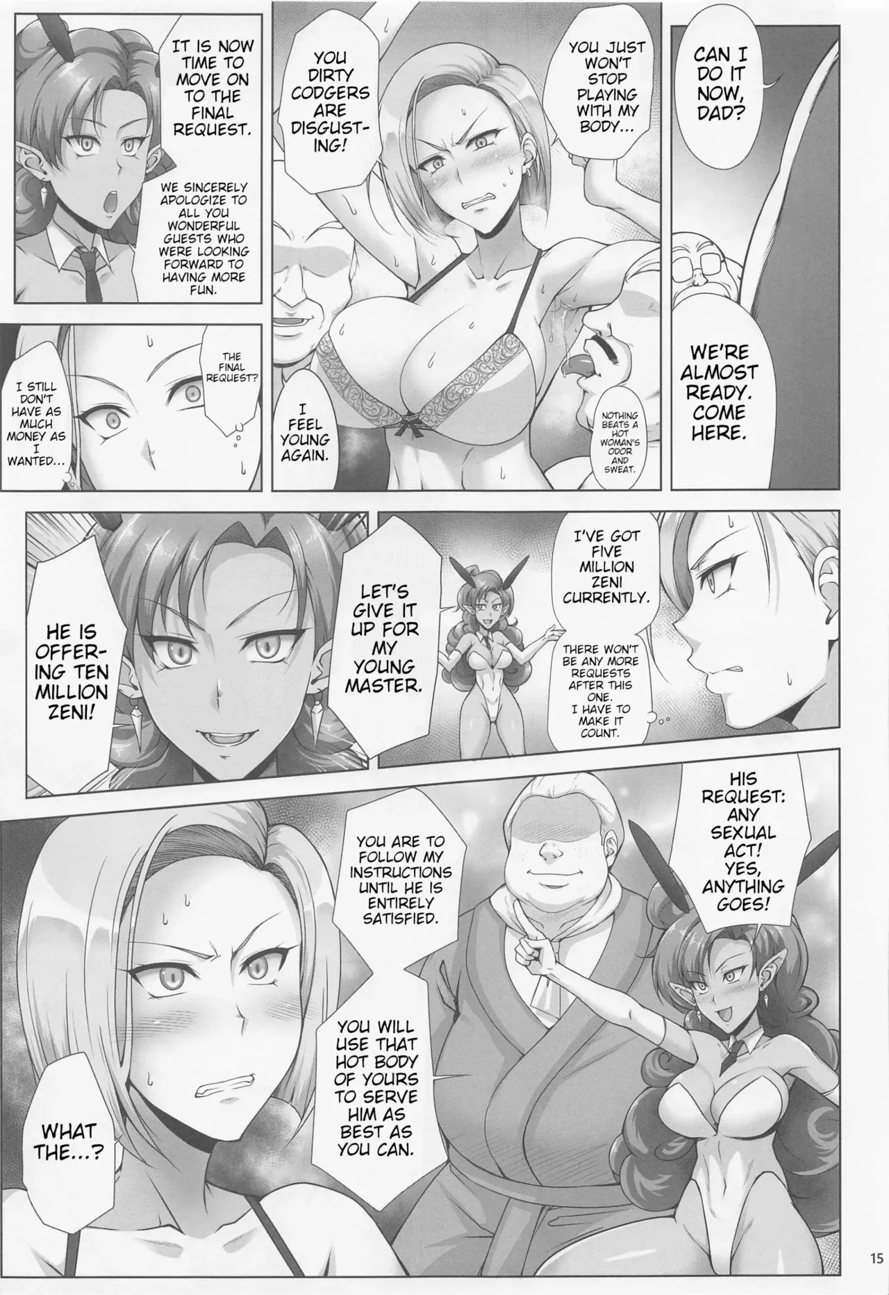 Saikyou Mama wa Kasegitai | The Strongest Mom ever wants to earn some Money page 14 featuring android 18 dragon ball super parody - futanari big breasts hentai manga - read online free