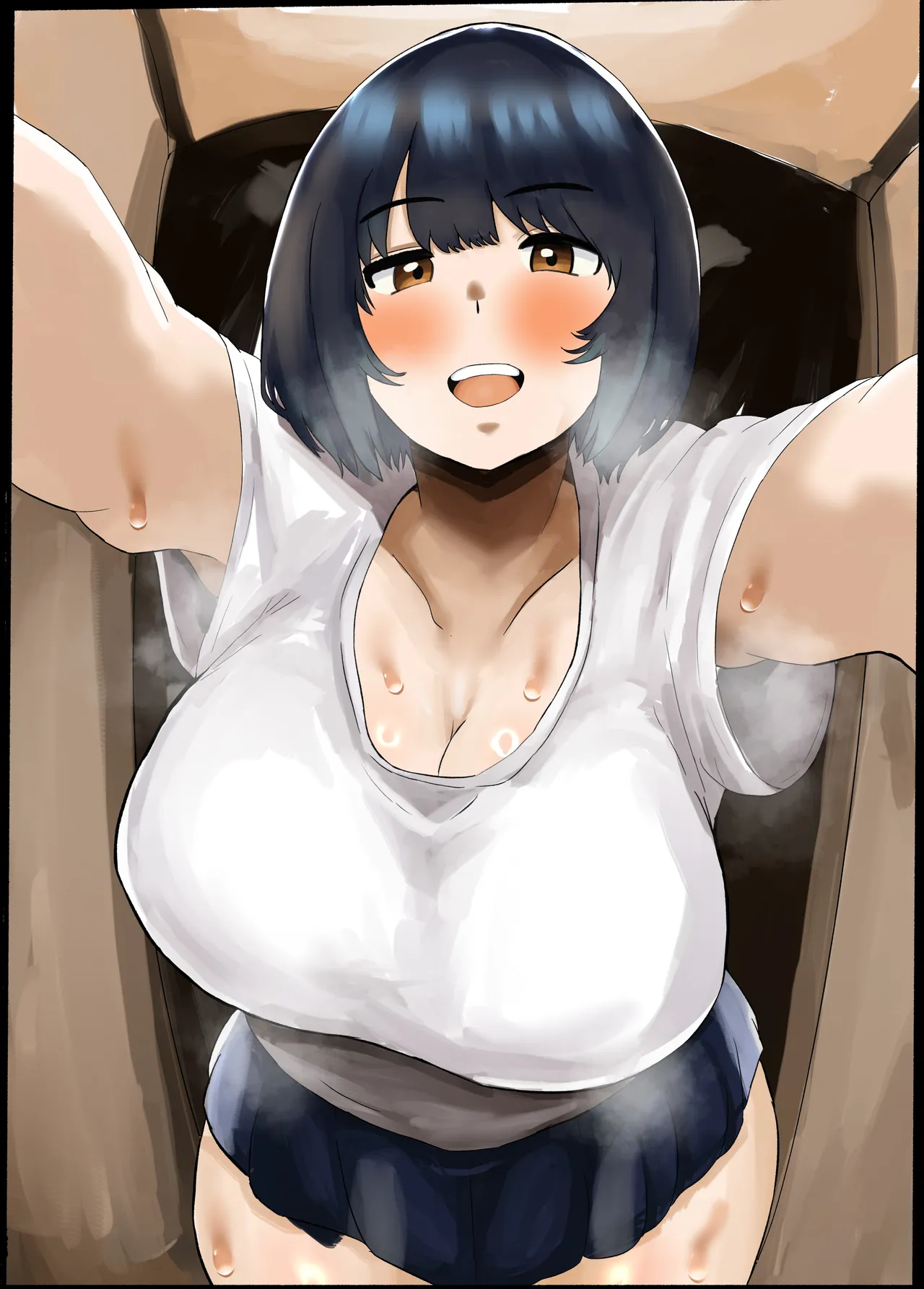 Pocchari Mucchiri Hokahoka Osananajimi to Issen o Koeru Toki page 31 original parody - big breasts full color hentai manga - read online free