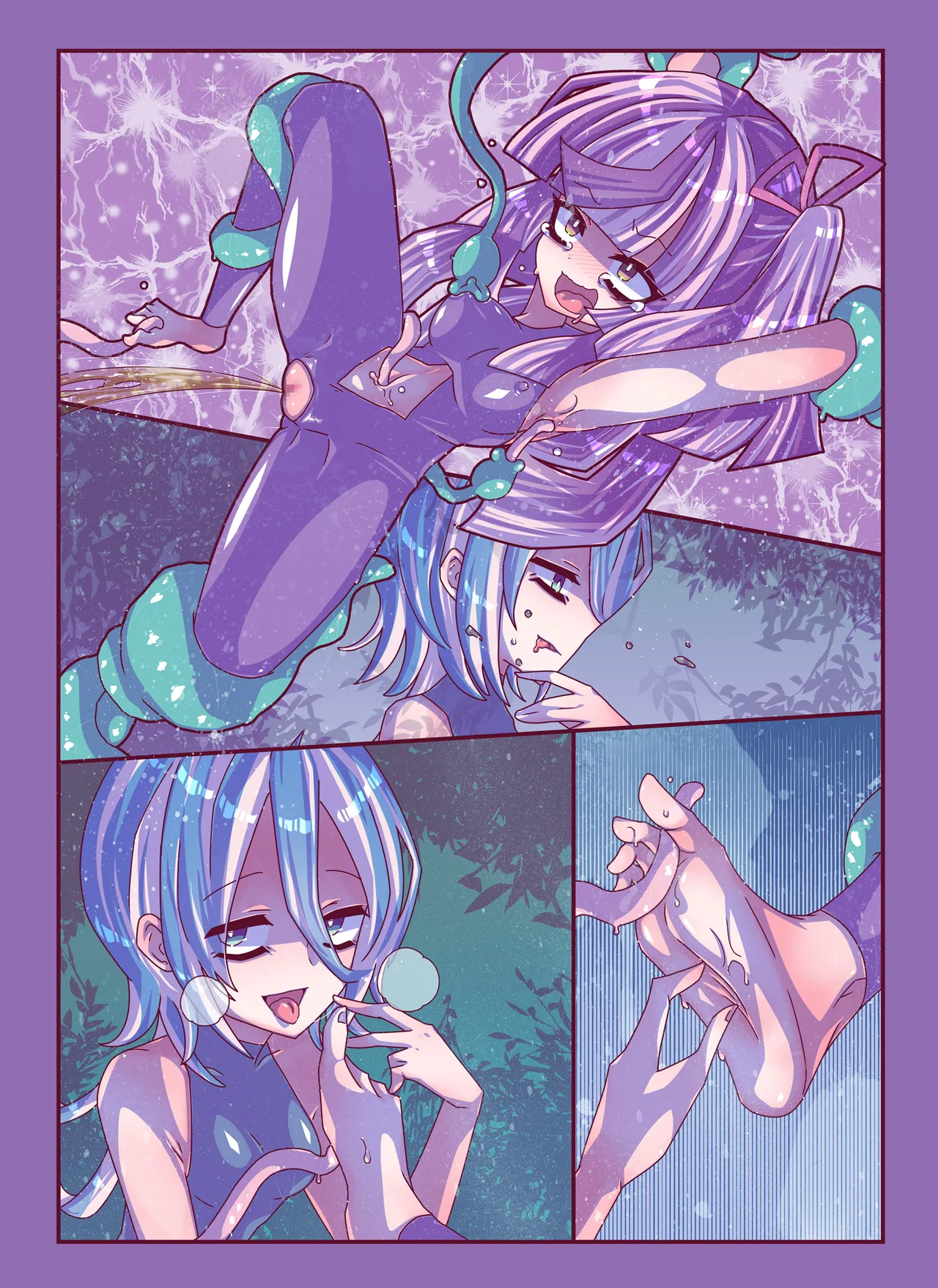 [Kakuran Operetta] Zassou Kari-chan 2nin Ko-cho Pero Kusuguri Haiboku page 44 original parody - females only tickling hentai manga - read online free