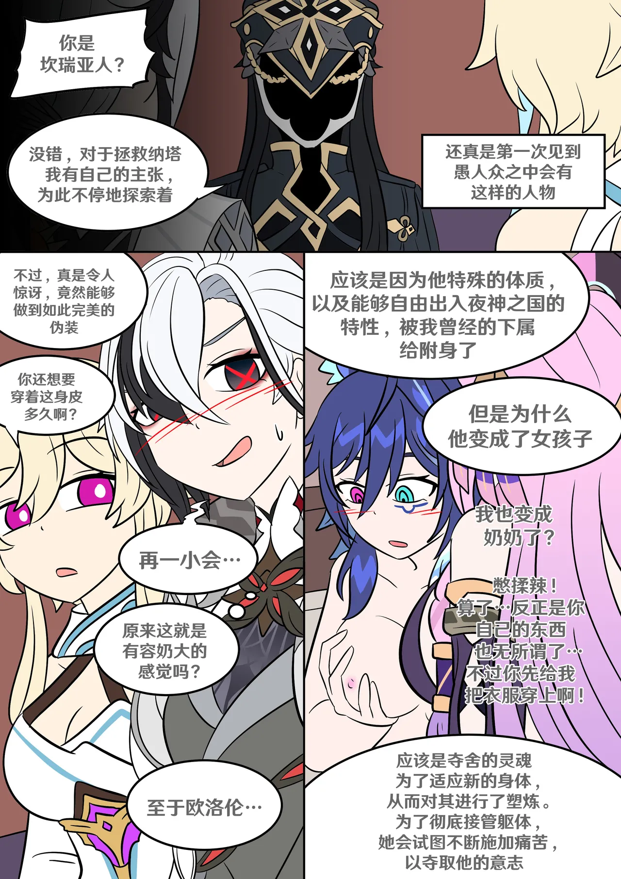 Into the Abyss page 63 featuring lumine genshin impact parody - futanari crossdressing hentai manga - read online free