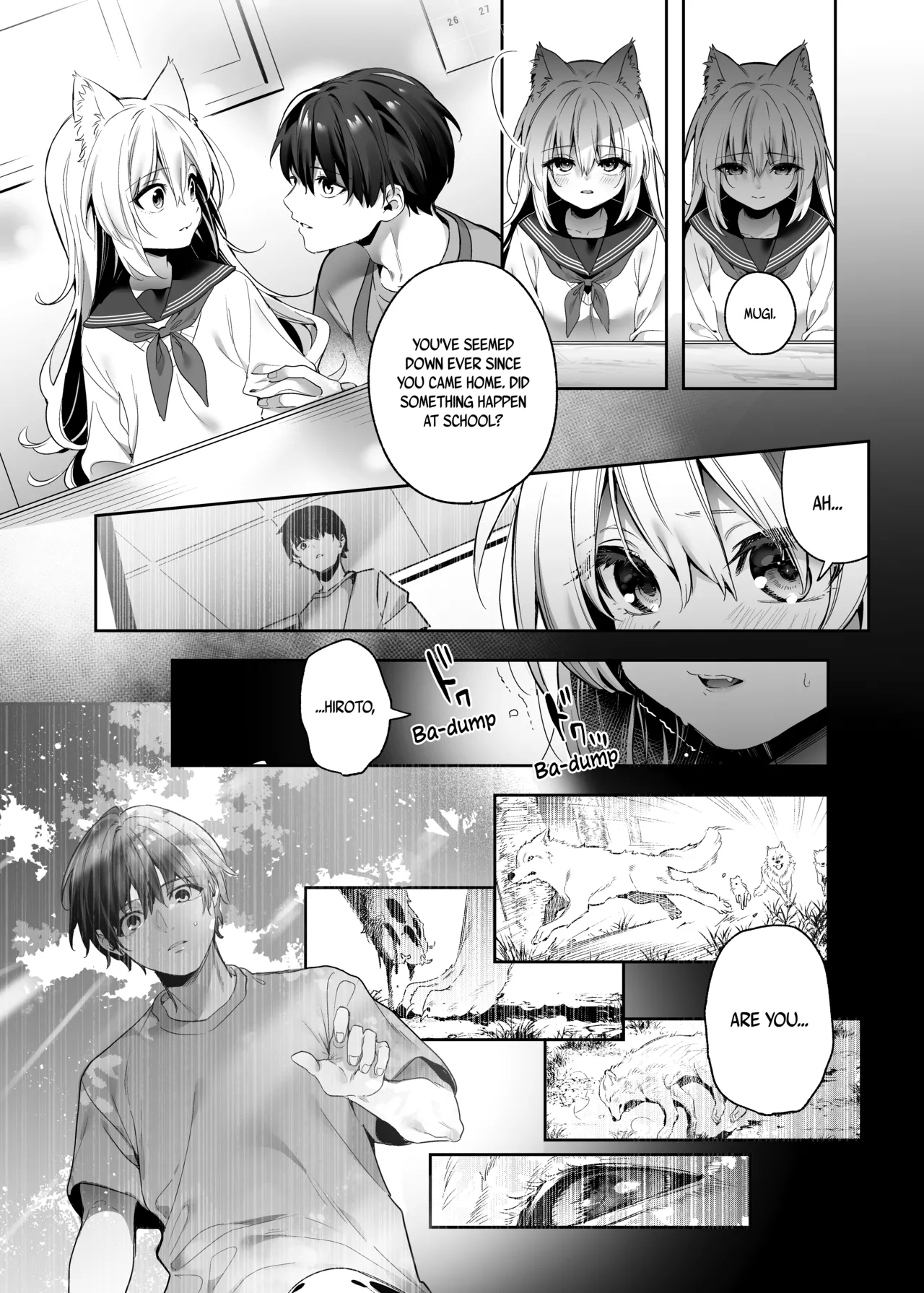 [Ringo no Naru Ki (Kise Itsuki)] Mugi no Ongaeshi -Gakuseihen- | Mugi's Repayment -Student Arc- [English] [Vivid Rabbit Translation] [Digital] page 12 original parody - schoolgirl uniform wolf girl hentai manga - read online free