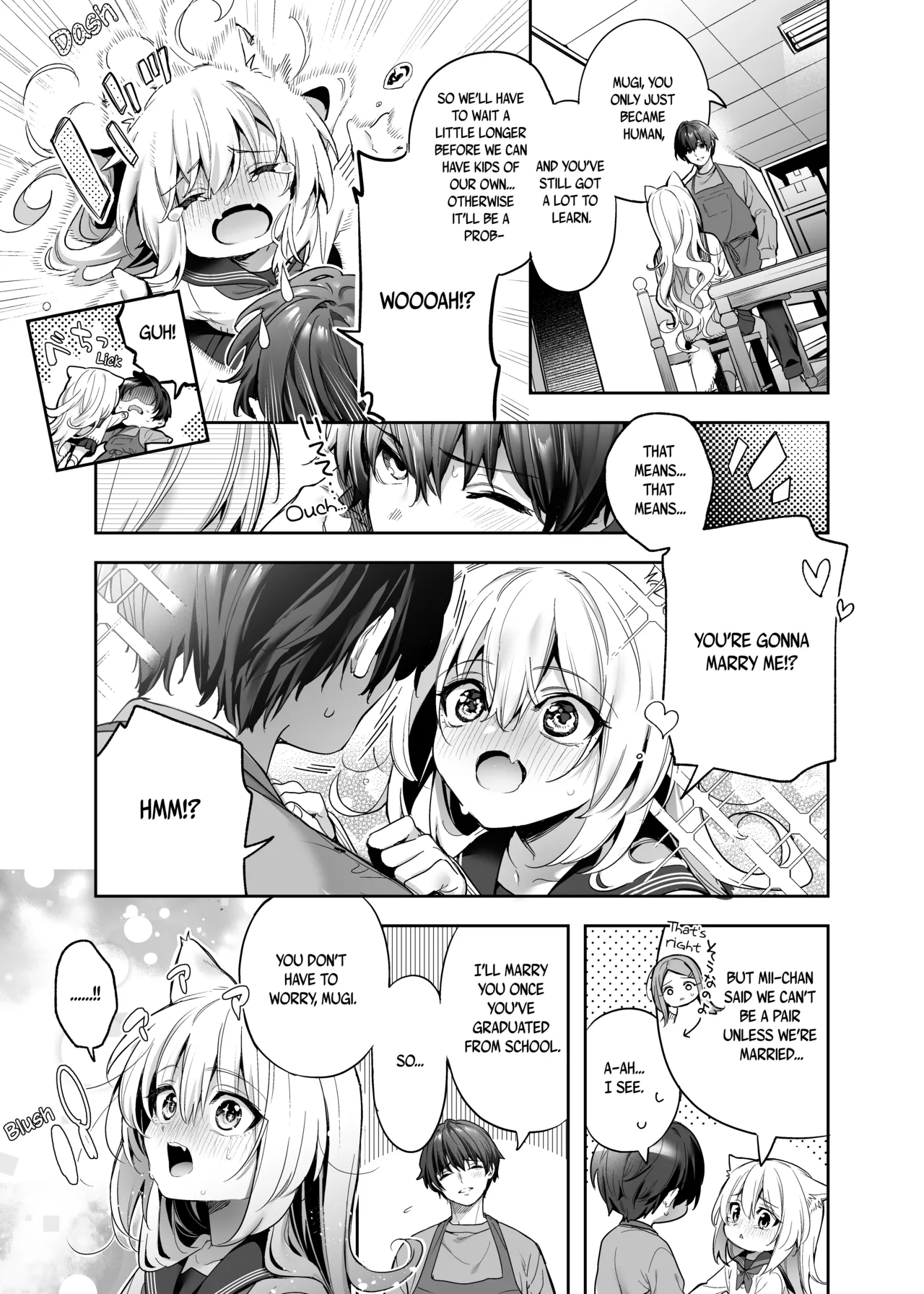 [Ringo no Naru Ki (Kise Itsuki)] Mugi no Ongaeshi -Gakuseihen- | Mugi's Repayment -Student Arc- [English] [Vivid Rabbit Translation] [Digital] page 14 original parody - schoolgirl uniform wolf girl hentai manga - read online free