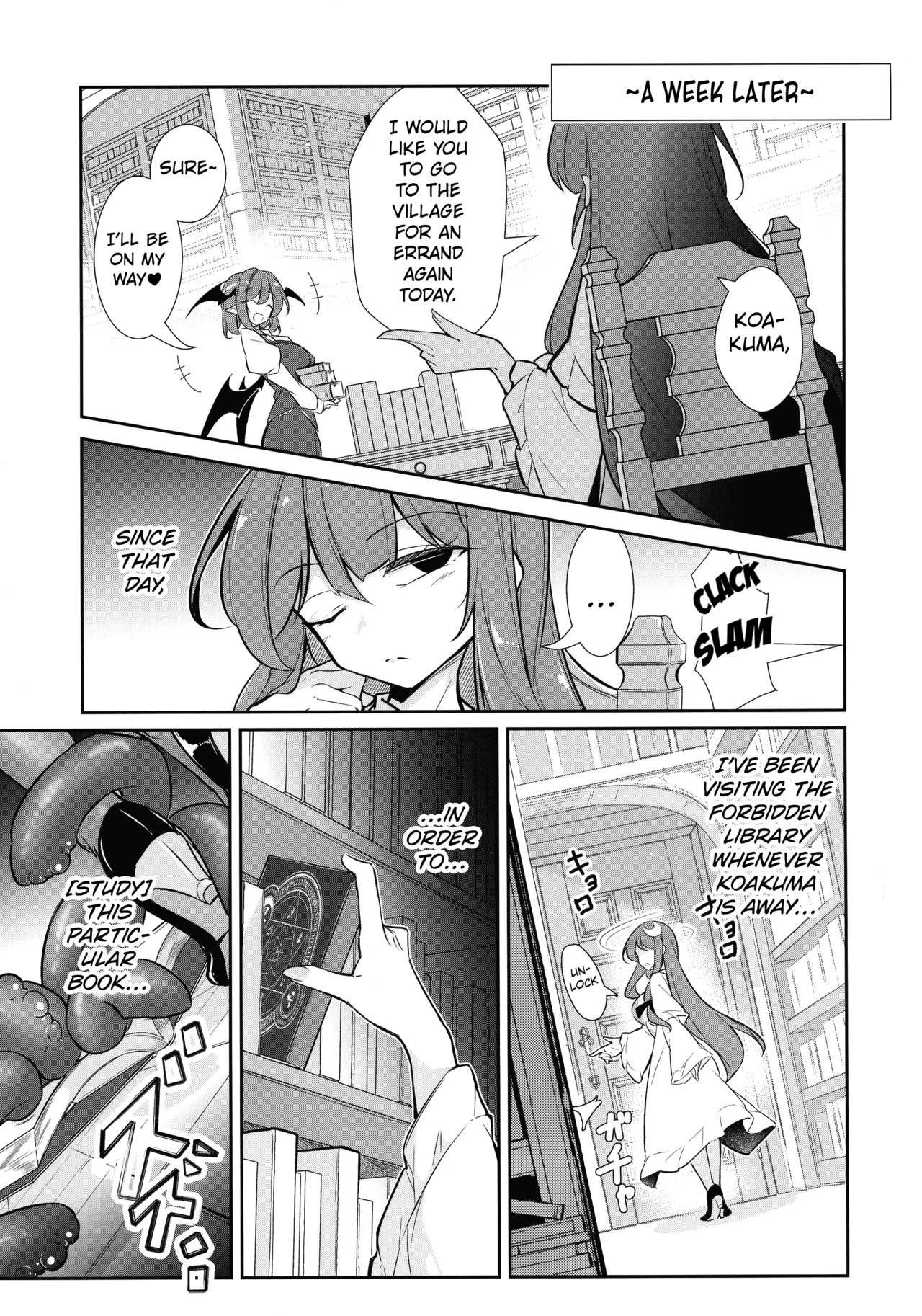 (C105) [Fumituki (Fumituki, Erotuki)] Innyuu Majo ~Maryoku Milk Server Patchouli Knowledge~ | Magic Milk Dispenser ♡ The Magician With Obscene Breasts Patchouli Knowledge (Touhou Project) [English] [Kuraudo] page 11 featuring patchouli knowledge touhou project parody - big breasts demon girl hentai manga - read online free