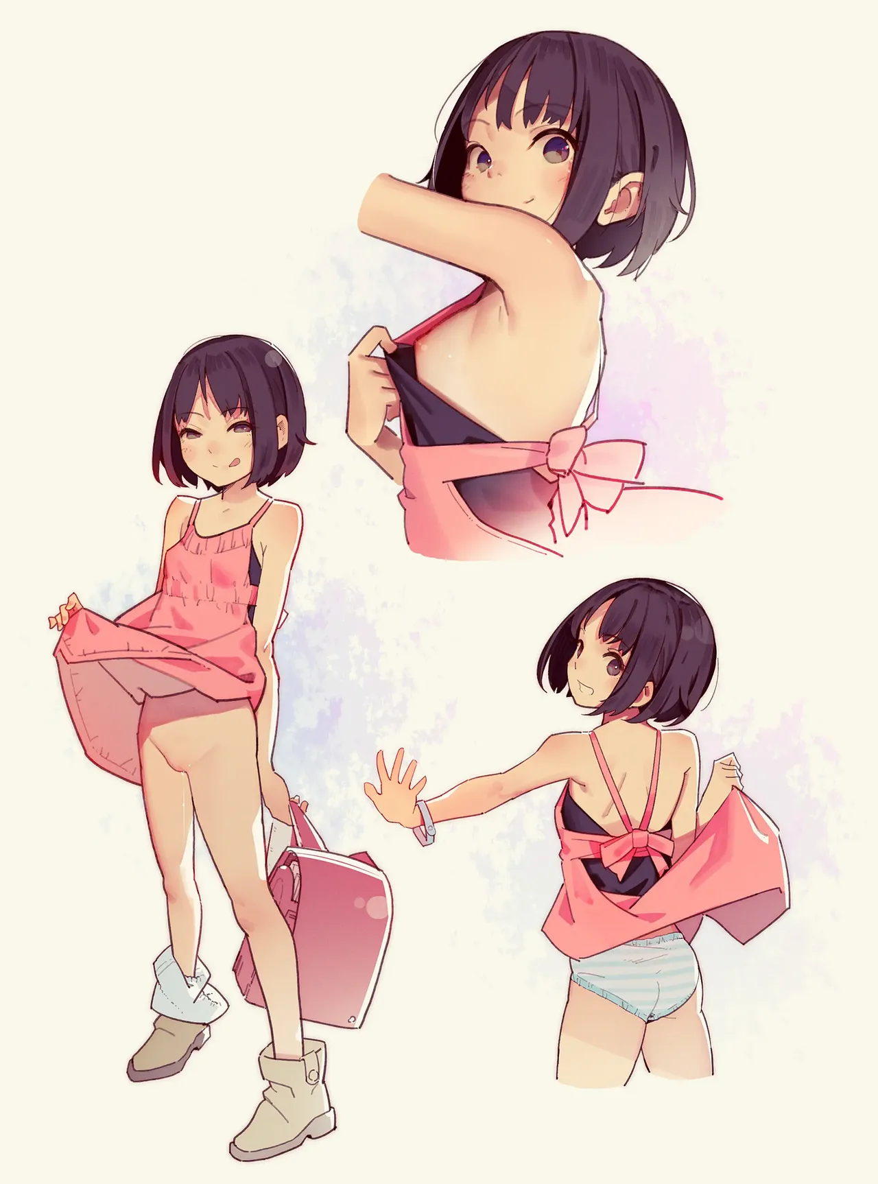 Otoko de asobu mesugaki-chan tachi illustration set 2020-2023 page 207 - full color dark skin hentai manga - read online free