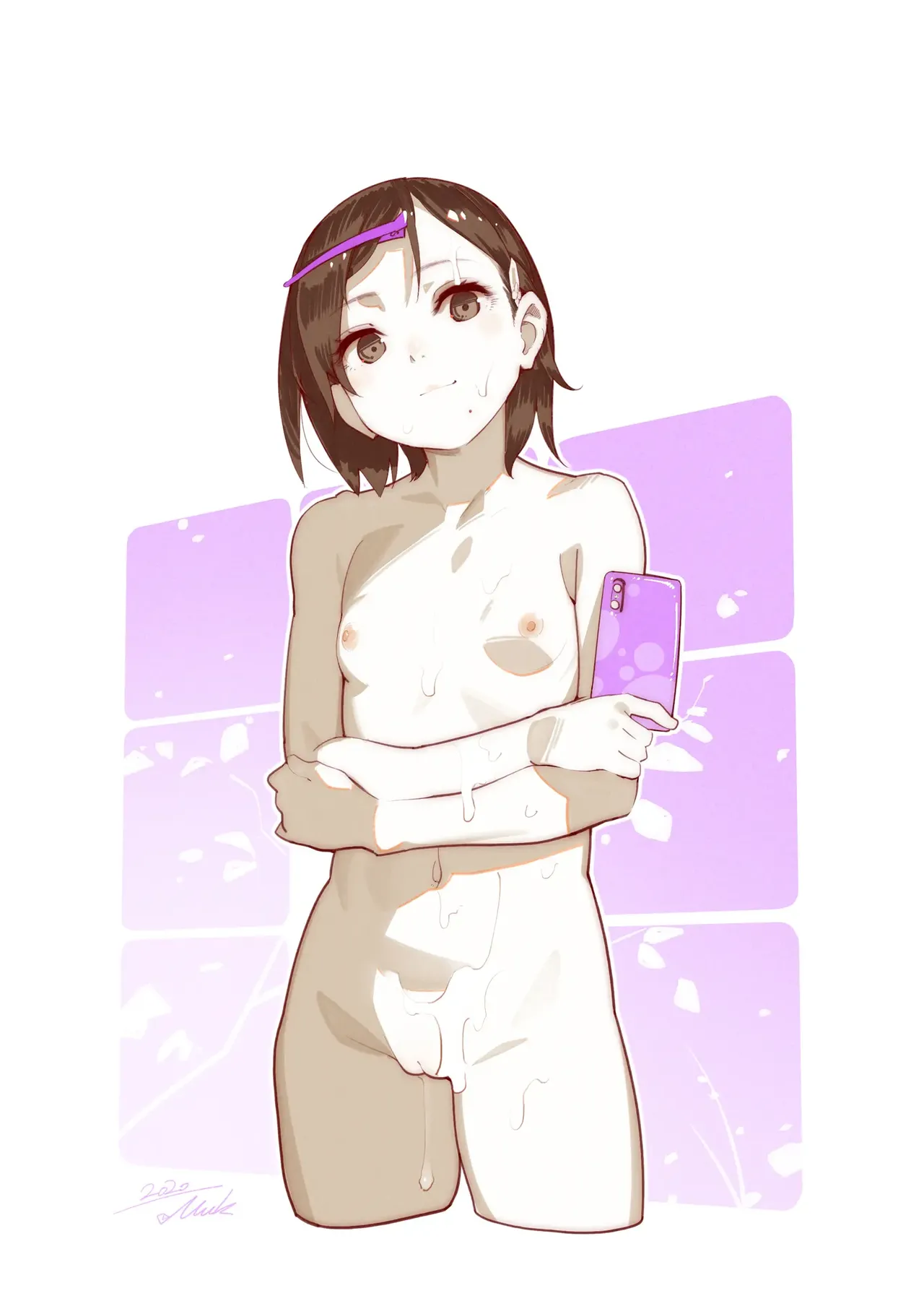 Otoko de asobu mesugaki-chan tachi illustration set 2020-2023 page 345 - full color dark skin hentai manga - read online free