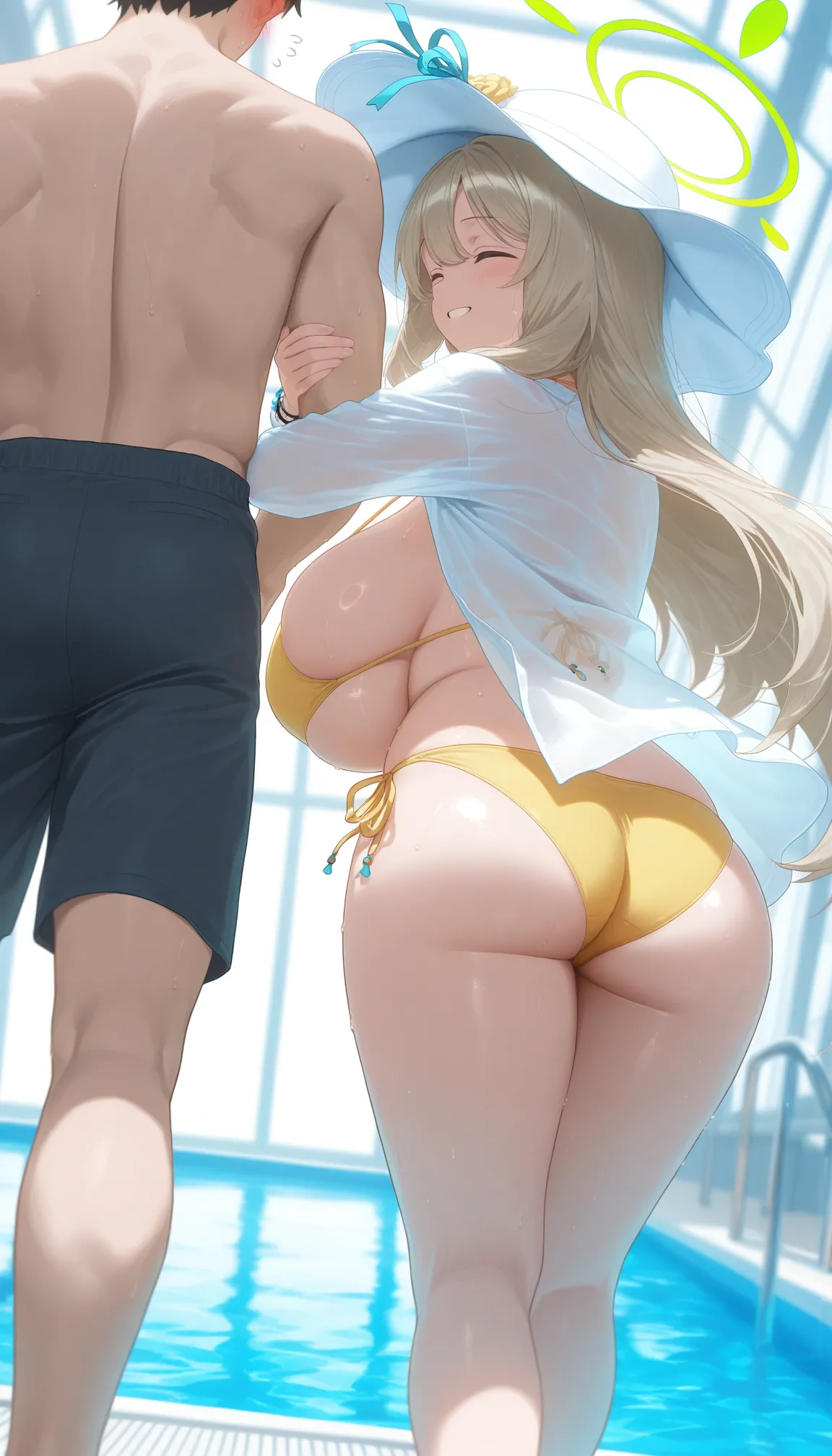 Nonomi - Summer with Sensei // ノノミ - 先生と過ごす夏  [210p] (Patreon) [AI Generated] page 15 featuring nonomi izayoi blue archive parody - big breasts huge breasts hentai manga - read online free