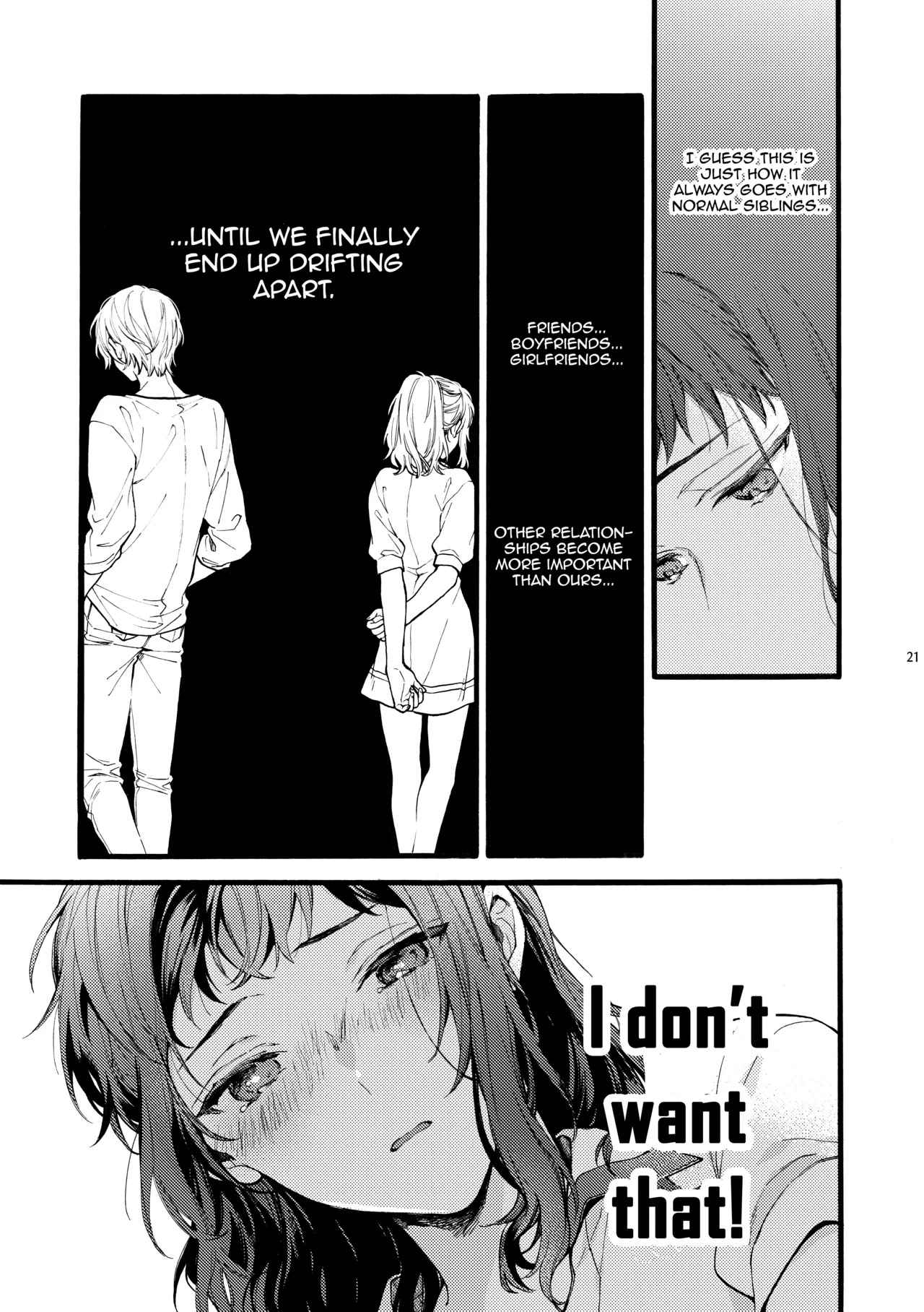 [ClockLord (Suzushiro Nerita)] Kono Hito Kareshi ja Arimasen!! (4) ~Shinomura Kyoudai no Mukashibanashi side Natsuki~ | This Guy is NOT my Boyfriend!! ~The Shinomura siblings: Natsuki side story~ [English] [Rupee] page 21 original parody - multi-work series incest hentai manga - read online free