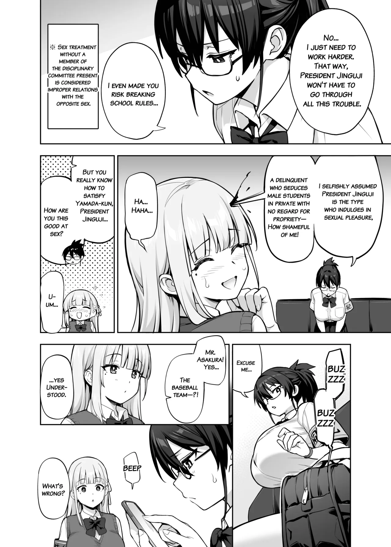 Seitokai no Joshi-tachi ga Kyonyuu Sugiru Ken | About the Student Council Members' Huge Tits! page 9 original parody - sweating big breasts hentai manga - read online free