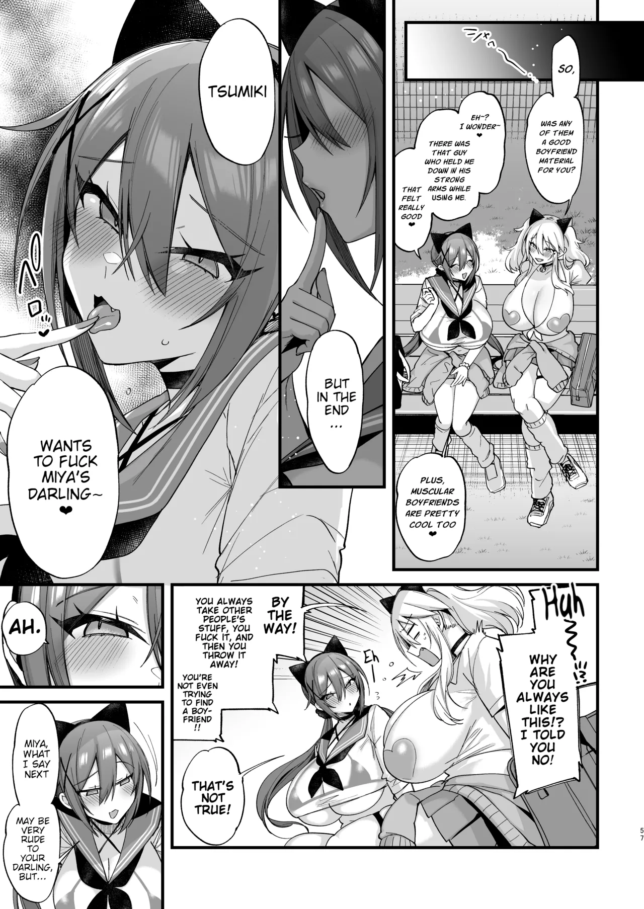 [Ririo Gatto (Kaenuco)] Sokuhame Dekichau JK Miya-chan to Tsumiki-chan [English] [Poranya] [Digital] page 57 original parody - cum swap squirting hentai manga - read online free