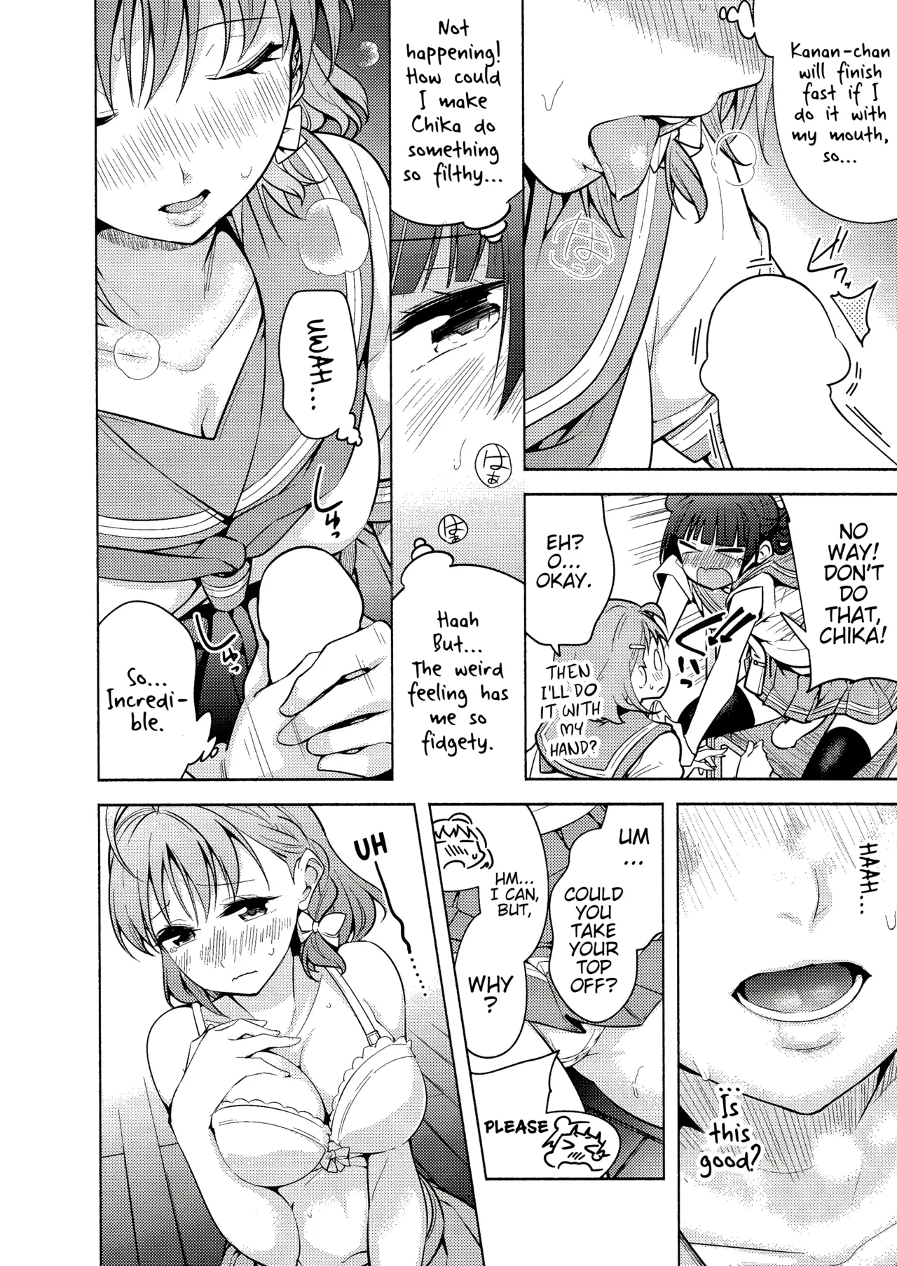 Onegai Kiitekureru? page 12 featuring chika takami love live sunshine parody - ttf threesome futanari hentai manga - read online free