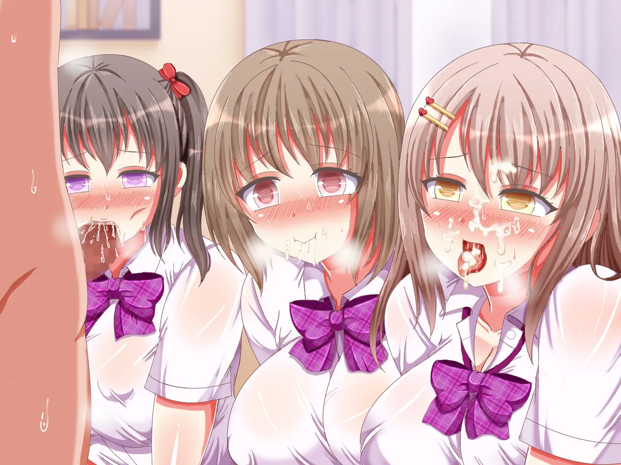 Seifuku JK ga Yasashiku Nukinuki Onasapo de Tsukushitekureru Ohanashi♪ page 240 original parody - big breasts pantyjob hentai manga - read online free