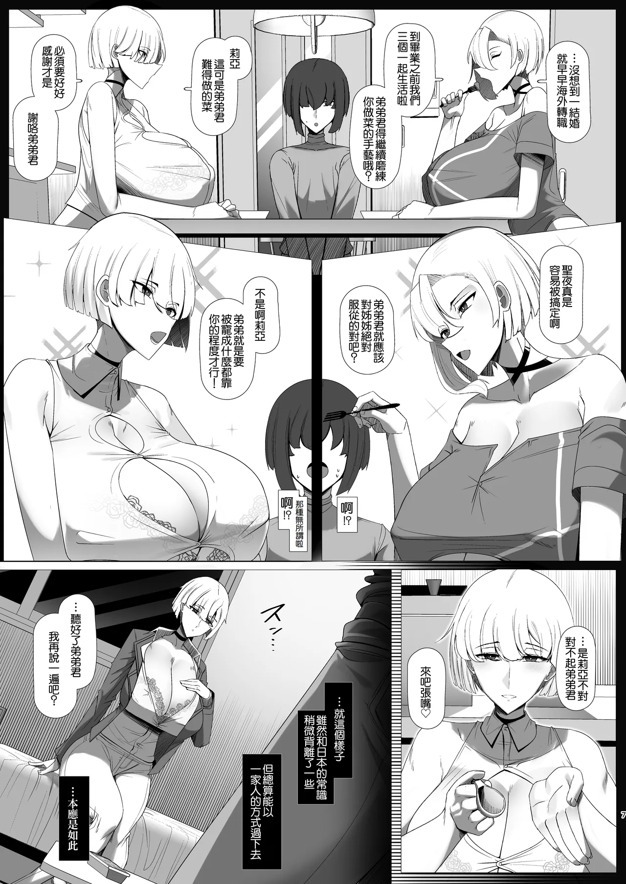 [Palace Village Ke (Bigshine)] Kimi no Oyome-san wa Hokuou Half Ouji-sama-kei Dekachichi Boyish Ogishi-chan | 你的妻子們是北歐混血王子系巨乳假小子義理姊姊 [Chinese] [Amerins漢化] [Digital] - Page 8