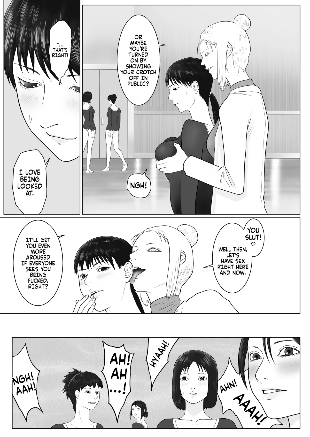 [Arukaniko] Onna to Futanari no Gakuen 2 Chokyo-bu to shintaiso-bu | The girl and futanari school 2 The discipline and rhythmic gymnastics club. [Fallen Games] [English] [Digital] page 18 original parody - futanari gag hentai manga - read online free