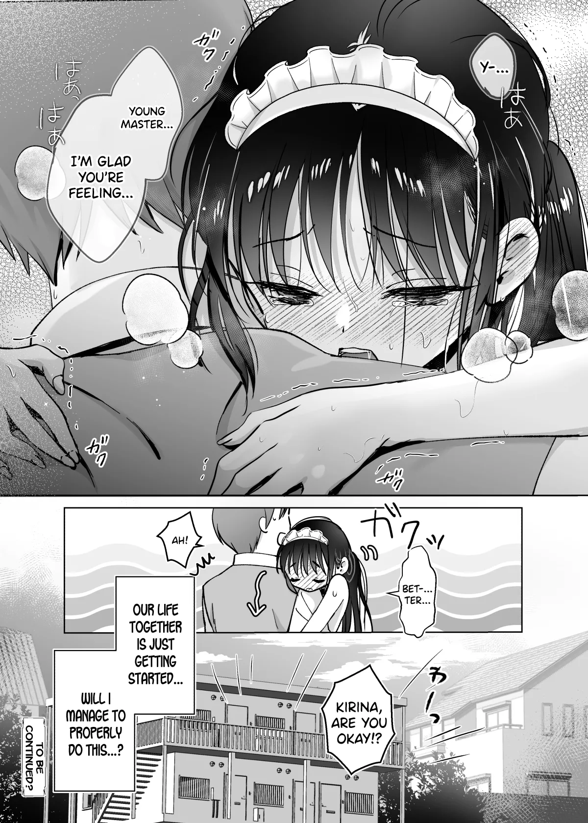 Maid no Kirina wa Bouchama ni Tsukushitai | Maid Kirina is Devoted to her Young Master page 38 original parody - maid kissing hentai manga - read online free