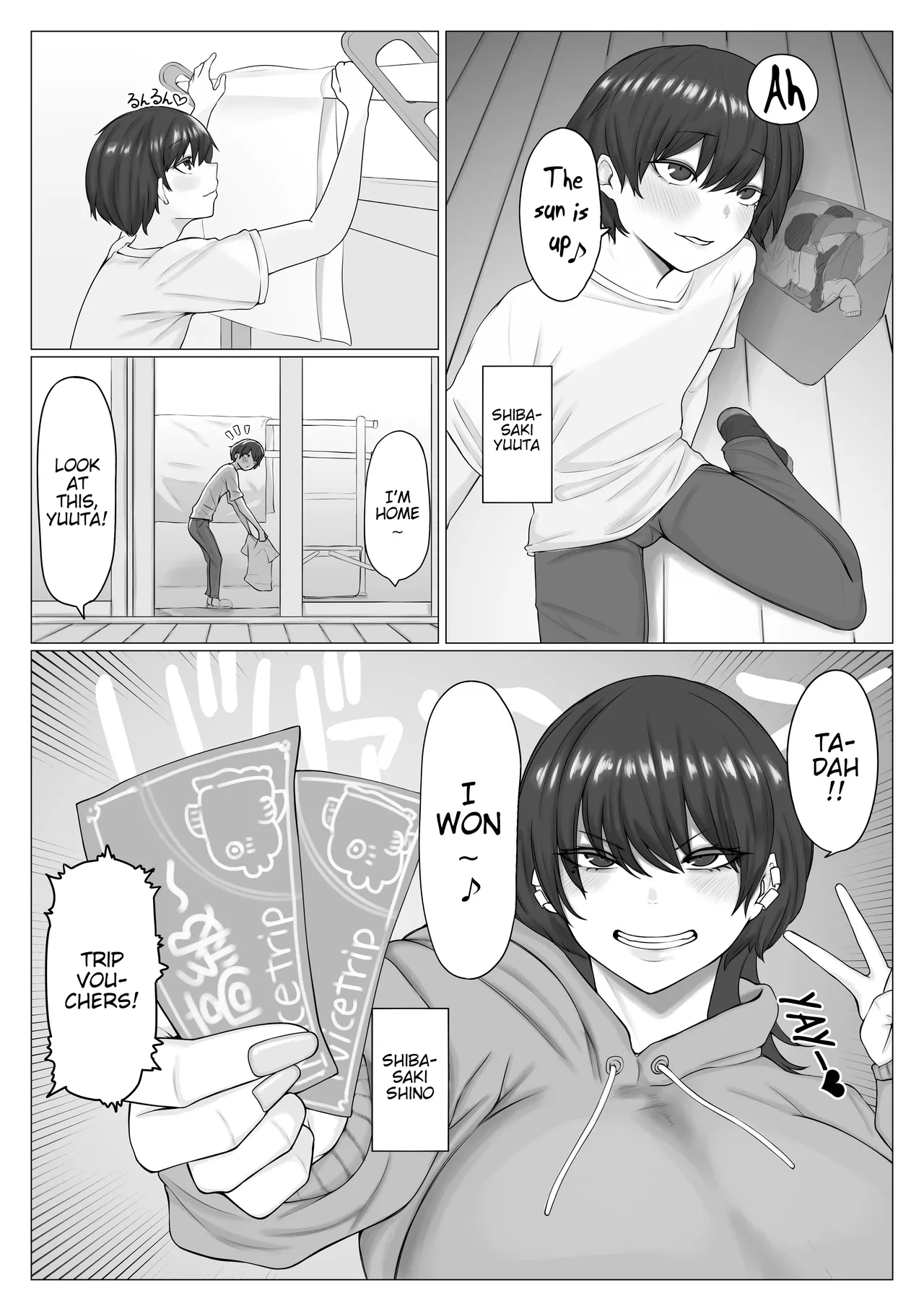 Shitei ga Ryokousaki de Mechakucha Sex suru Ohanashi | A Story Of An Older Sister and Little Brother Having Excessive Sex On A Trip - Page 2