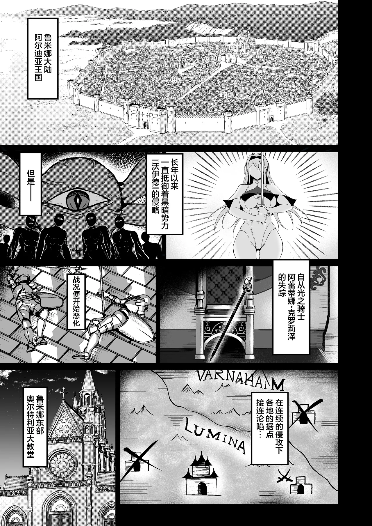 [F.T.B (Futaba)] Yami e no Izanai ~Muryoku na Hime Kishi ga Yami Ochi suru Hanashi~ | 通向黑暗的邀约诱惑～无力的姬骑士堕入黑暗的故事～[Chinese] [白杨汉化组] [Digital] - Page 3