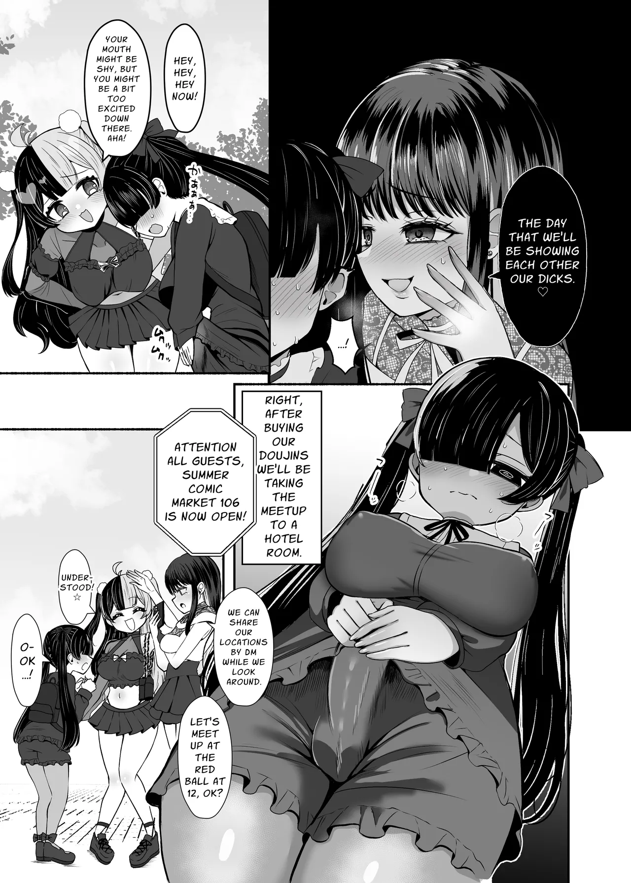 Ochinpo Joshi 3-nin, NatsuComi Senrihin Yominagara Nuite Hamete Mata Nuita. | Three Dick Girls Jerked Off To Their Summer Comiket Loot, Fucked, And Then Did It Again - Page 6
