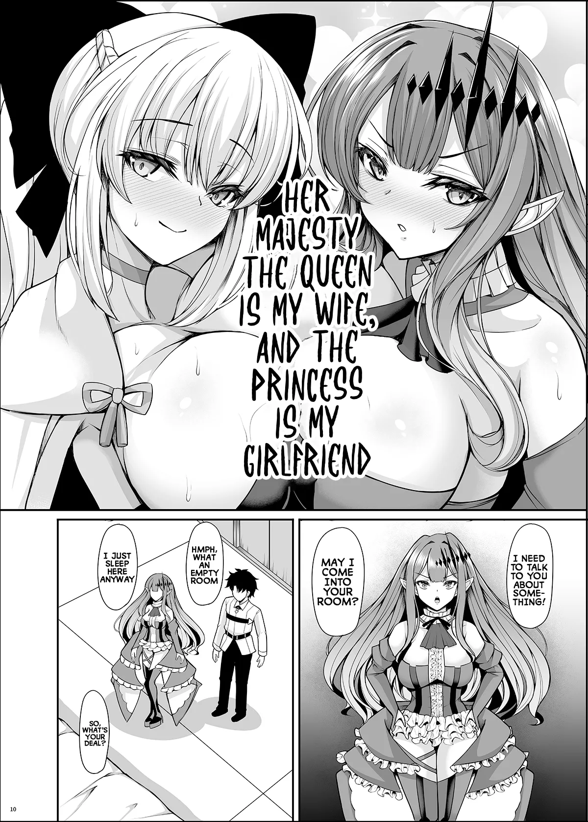 Page 9 of [Rocket Chousashitsu (Koza)] Joou Heika wa Boku no Oku-san Oujo-sama mo Boku no Kanojo | Her Majesty the Queen is my wife, and the princess is my girlfriend (Fate/Grand Order) [English] [Digital]