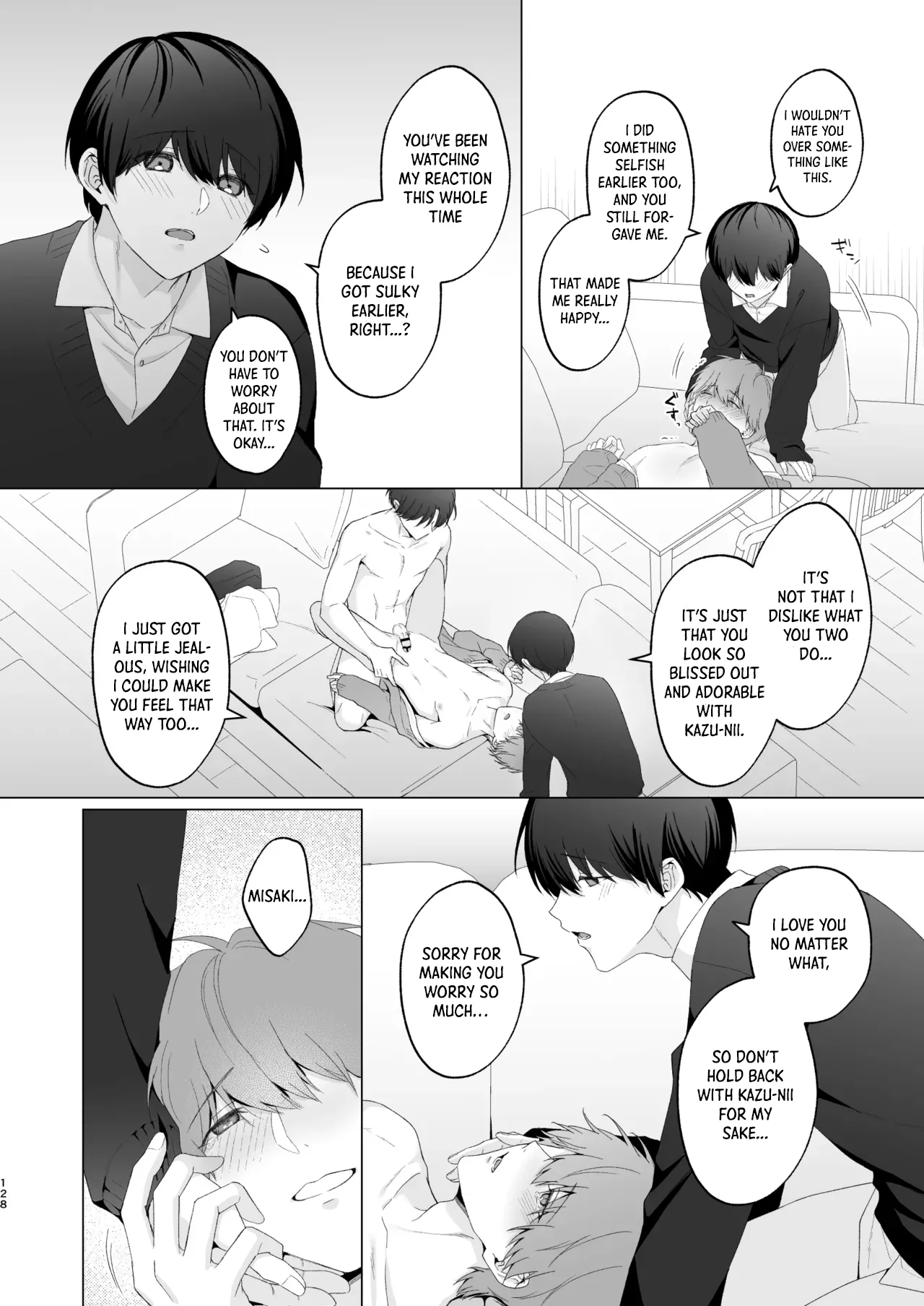 San Kyodai de Nakayoshi Etchi Chinan Ukete - Page 128