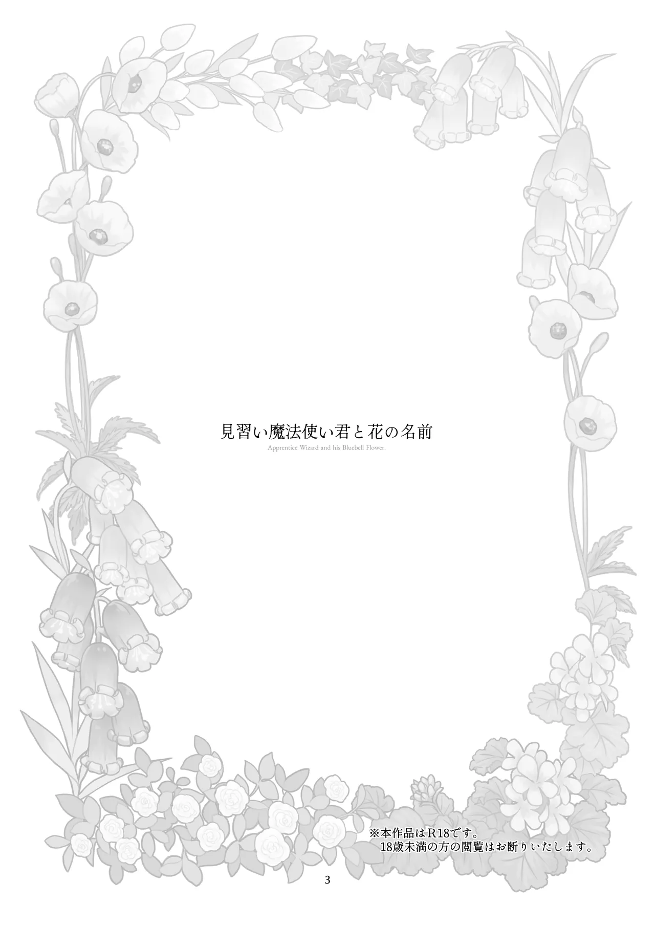 Page 2 of [Aoiro Kansokujo (Nakahara Mizuimo)] Minarai Mahoutsukai-kun to Hana no Namae - Apprentice Wizard and his Bluebell Flower. [Chinese]