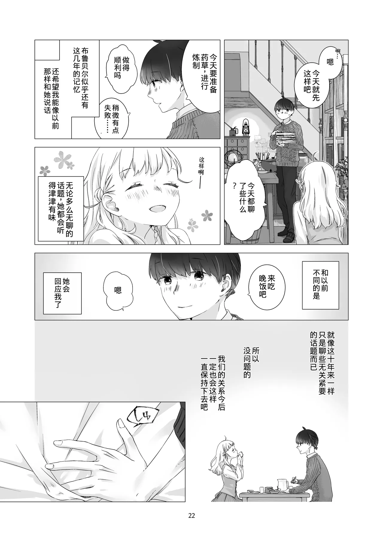 Page 21 of [Aoiro Kansokujo (Nakahara Mizuimo)] Minarai Mahoutsukai-kun to Hana no Namae - Apprentice Wizard and his Bluebell Flower. [Chinese]