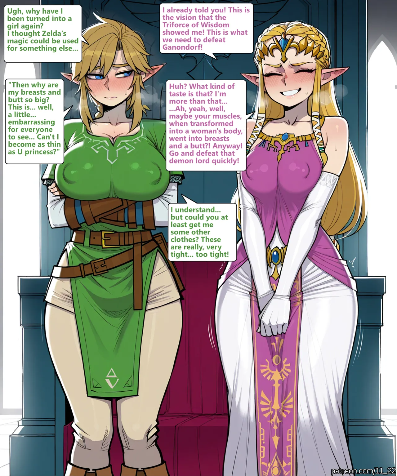 Genderswapped Link x Ganondorf Comic - Page 1