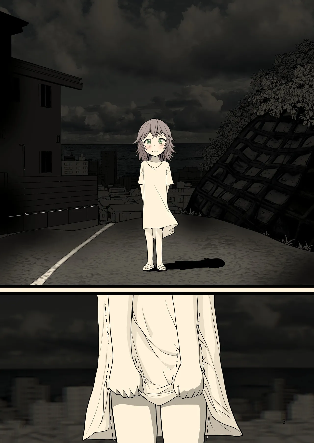 Page 5 of [Aoi Sakana 2 (Bancha)] Yoru ni Roshutsu Shoujo wa | 在夜晚露出的少女 [Chinese]