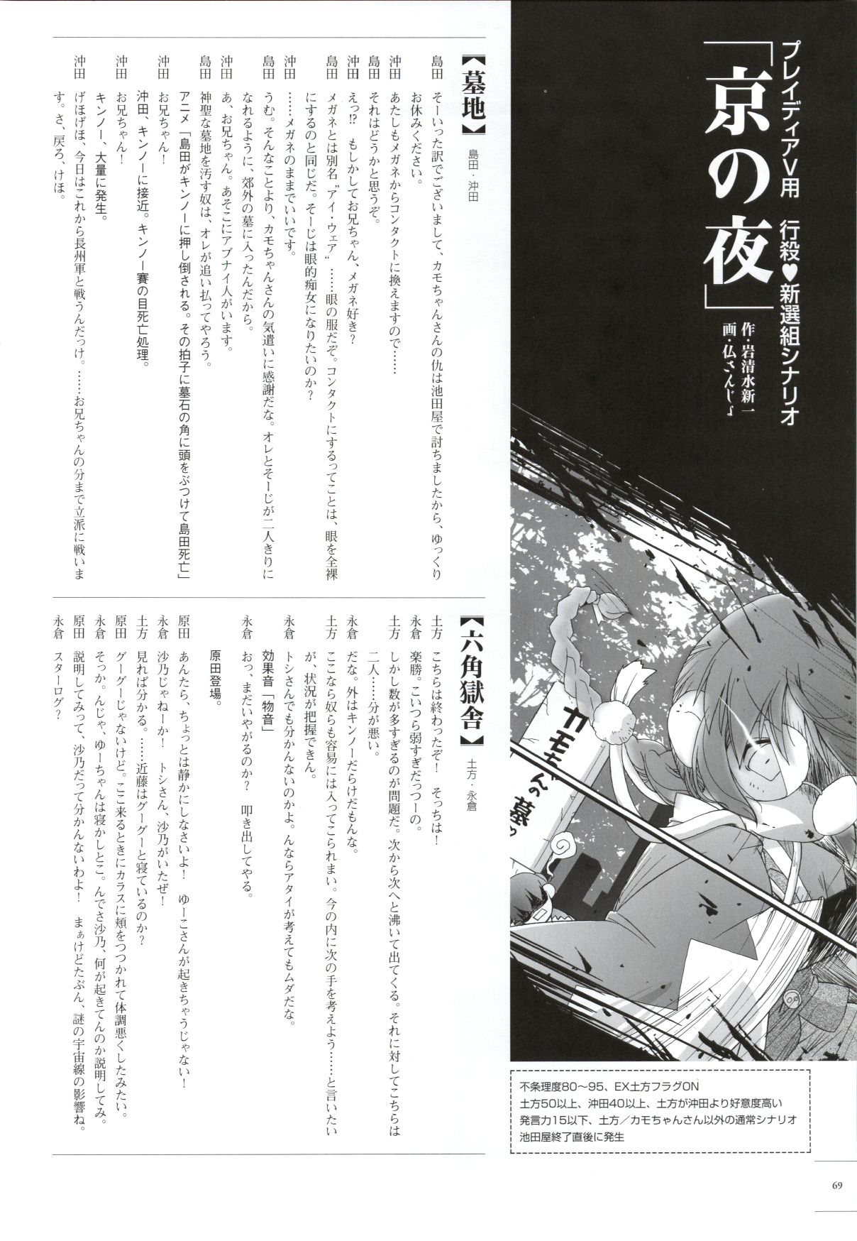 [ライアーソフト] 行殺-はぁと-新撰組 公式ビジュアルファンブック - Page 68